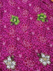 Women Pink Cotton Mix Floral Printed Kaftan Dress