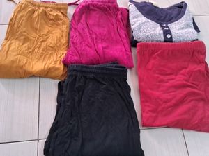 Daily Wear 4 Leggins And Night Dress Top
