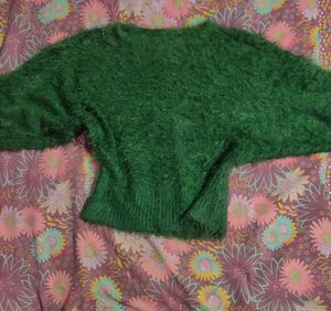 Green Fuzzy Sweater
