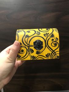 Wooden Yellow Handpainted Tijori Box