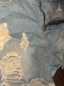 Distressed Denim Shorts
