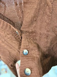 Brown Knit Cardigan