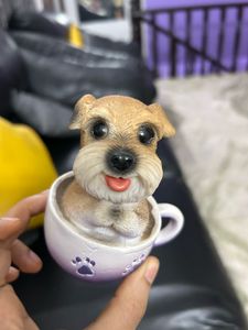 Cute Dog in a Cup Figurine