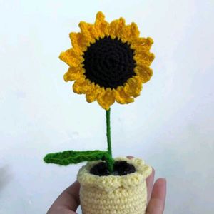 Crochet Sunflower in Pot