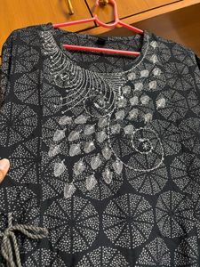 Ink Black Anarkali flare kurta gown