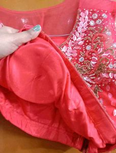 Red Lehnga Set In Net Fabric