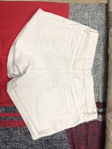 H&amp;M White Denim Shorts