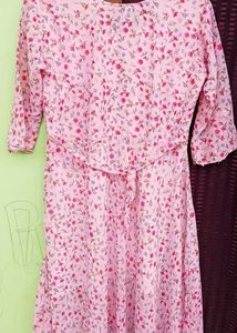 Baby Pink Printed 🌷Dress
