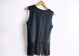 Waterfall Cutwork Shrug