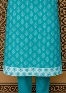 Blue Floral Print Kurti