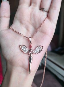 Rose Gold Angel Wing Necklace