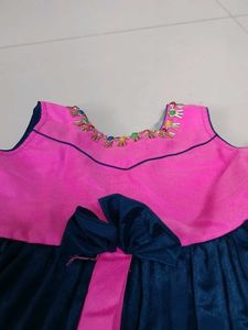 Pink And Teal Blue Frock...