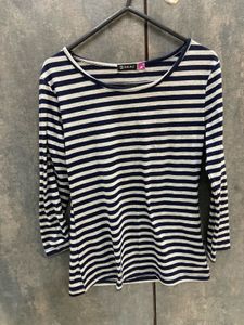 Striped 3/4 Sleeve Top
