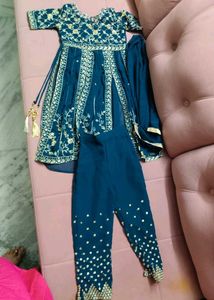 Teal Embroidered Salwar Kameez