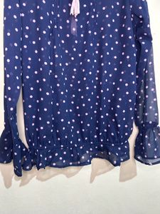 Stylish Polka Dot Blouse