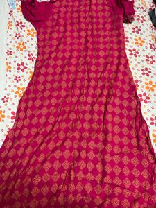 Elegant Pink Printed Kurta