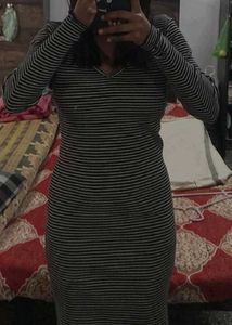 Stripped Bodycone Dress
