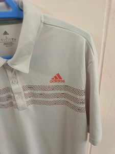 Adidas White Sports T Shirt
