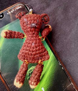 Crochet Teddy Bear Phone Charm