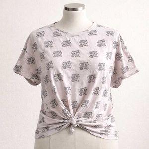 pastel pink crop tee