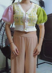 Colourful Cute Knitted Cardigan