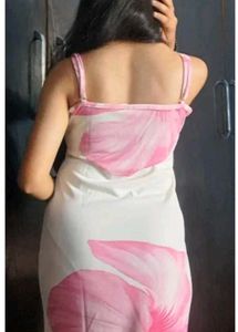 Pink Floral Print Cami Dress