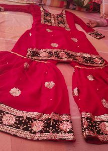 Sharara And Kurti Good Condition Fabric Georgette