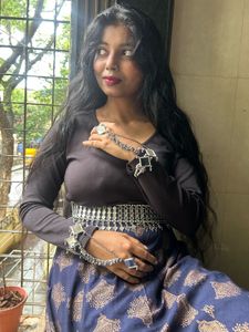 Heavy Mirror work belt with  haathphool