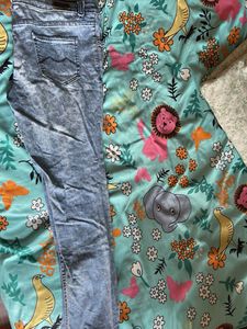 Women’s floral pattern jeans