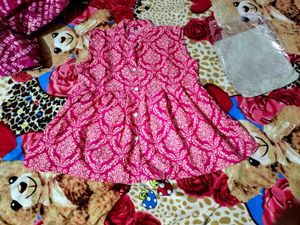 Red Patterned Top - Size M
