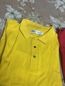 Zara Yellow Polo Shirt