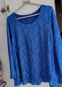Blue Lace Top