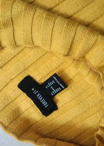 Mustard Ribbed Knit Sweater