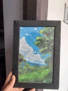 Cloudy Hilltop Painting 🏞️