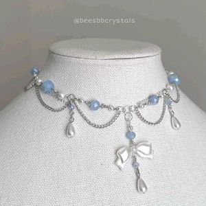 y2k beads necklace conquete chain