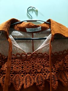 🆕 Brown 🤎 Rust Top In L Size New