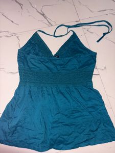 Blue Halter Top