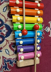 A colorful toy xylophone