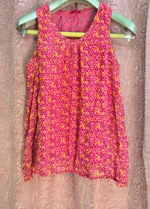 Pink Floral Tank Top