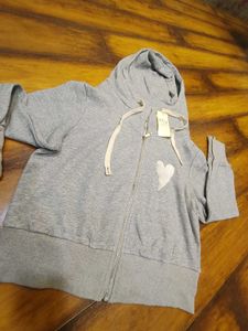 Cozy Grey Heart Hoodie