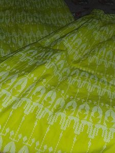 Yellow Printed Kurti Set