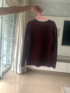 Burgundy Long Sleeve Knit Shirt Boy Age 8-10