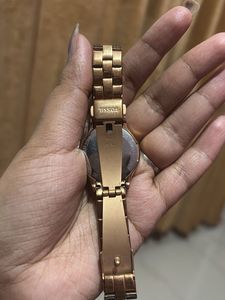Fossil Rose Gold Wrist Watch For Women