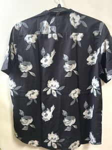 Floral Print Black Shirt