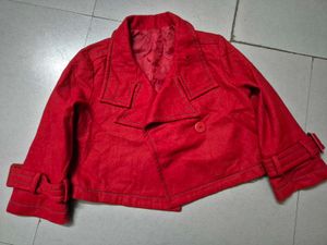 Red Cropped Jacket
