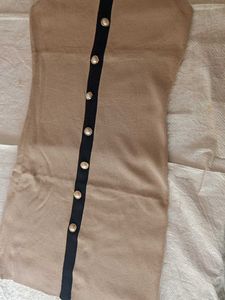 Beige &amp; Black Knit Top