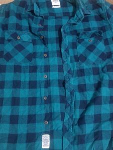 Max Fashion Green &amp; Black Checkered Flannel Shirt