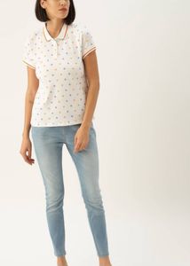 Benetton Polka Dot Polo Shirt