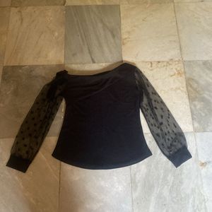 Black One Shoulder Top