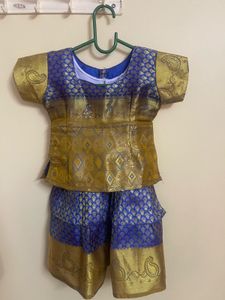 Banaras Pattu Pavadai for Girls 1 - 3 Yrs